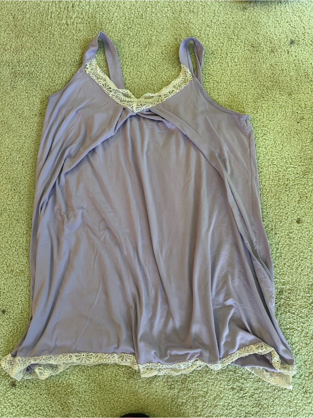 Lavender Lace-Trim Slip Dress - Women Intimates